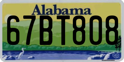 AL license plate 67BT808