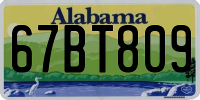 AL license plate 67BT809
