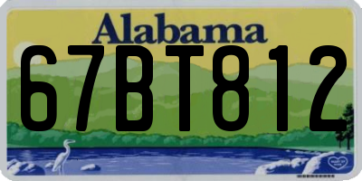 AL license plate 67BT812