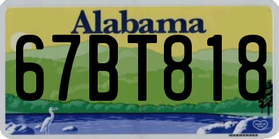 AL license plate 67BT818