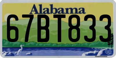 AL license plate 67BT833