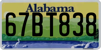 AL license plate 67BT838