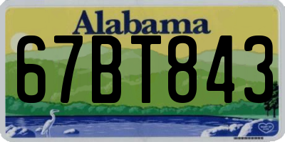 AL license plate 67BT843