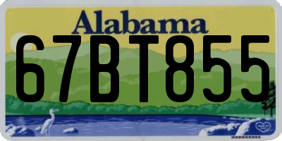 AL license plate 67BT855