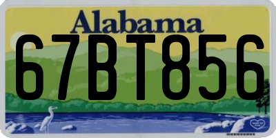 AL license plate 67BT856