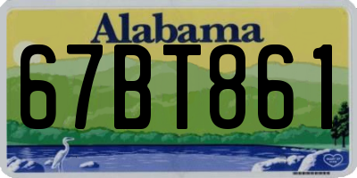 AL license plate 67BT861
