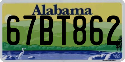 AL license plate 67BT862