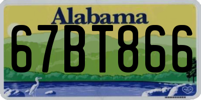 AL license plate 67BT866
