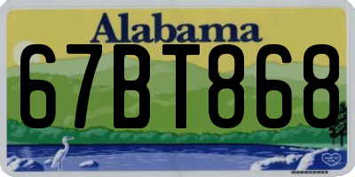 AL license plate 67BT868