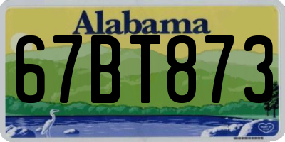 AL license plate 67BT873