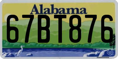 AL license plate 67BT876