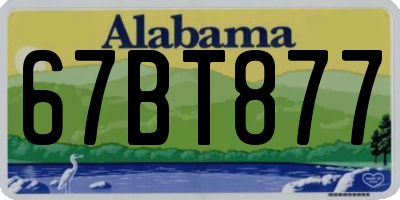 AL license plate 67BT877