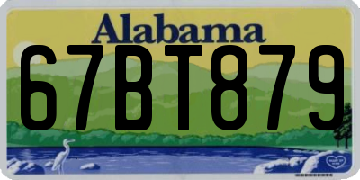 AL license plate 67BT879