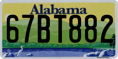 AL license plate 67BT882