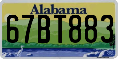 AL license plate 67BT883