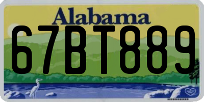 AL license plate 67BT889