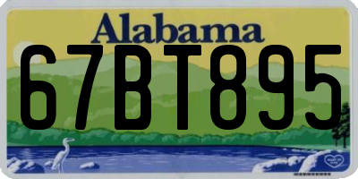AL license plate 67BT895