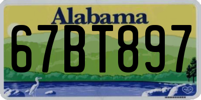 AL license plate 67BT897