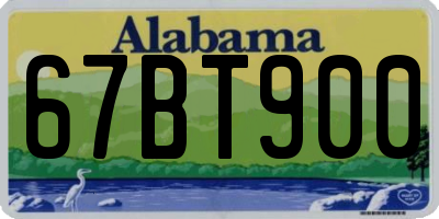 AL license plate 67BT900