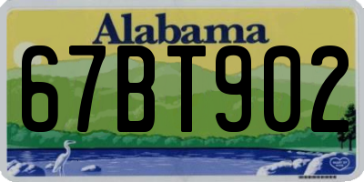 AL license plate 67BT902