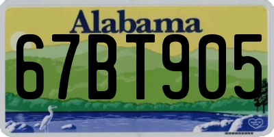 AL license plate 67BT905