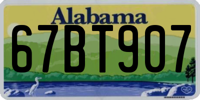 AL license plate 67BT907