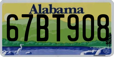 AL license plate 67BT908