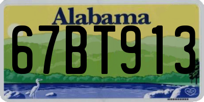AL license plate 67BT913