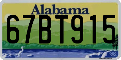 AL license plate 67BT915