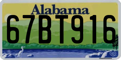 AL license plate 67BT916