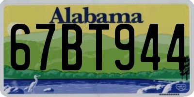 AL license plate 67BT944