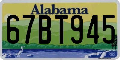 AL license plate 67BT945