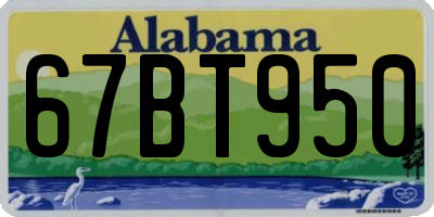 AL license plate 67BT950