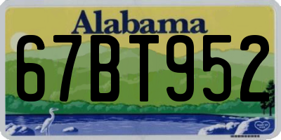 AL license plate 67BT952