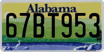 AL license plate 67BT953