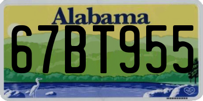 AL license plate 67BT955