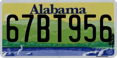 AL license plate 67BT956