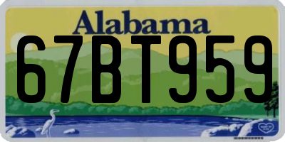 AL license plate 67BT959
