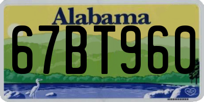AL license plate 67BT960