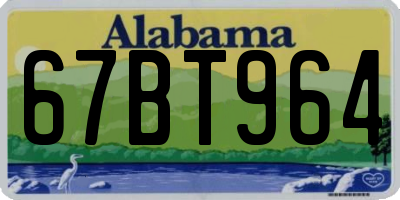 AL license plate 67BT964