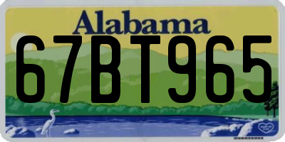 AL license plate 67BT965