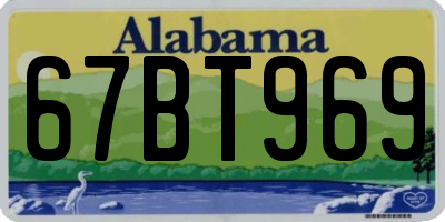 AL license plate 67BT969