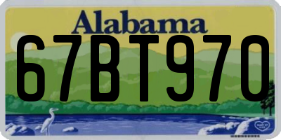 AL license plate 67BT970