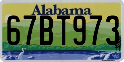 AL license plate 67BT973