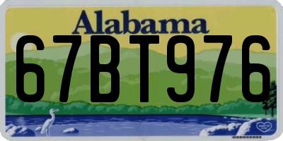 AL license plate 67BT976