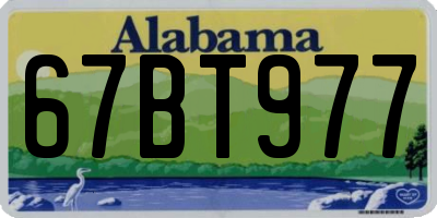 AL license plate 67BT977
