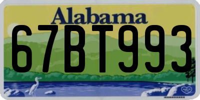 AL license plate 67BT993