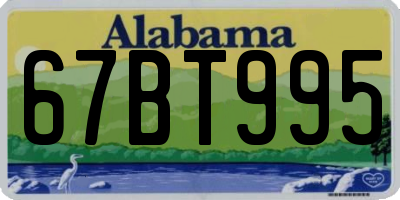 AL license plate 67BT995