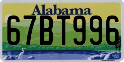 AL license plate 67BT996