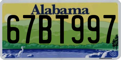AL license plate 67BT997